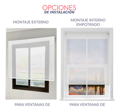 Cortina Roller Sunscreen 80x200 Cm Coversun Traslucida Sunscreen Mesh 6% / 10% Blanco, Facil Instalacion, Tela Pvc Resistente, Soportes Metalicos, 80 Ancho X 200 Alto Blanco