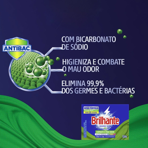 Roups Em Pó Brilhnte Cix 1,6 Kg Higiene Antibc