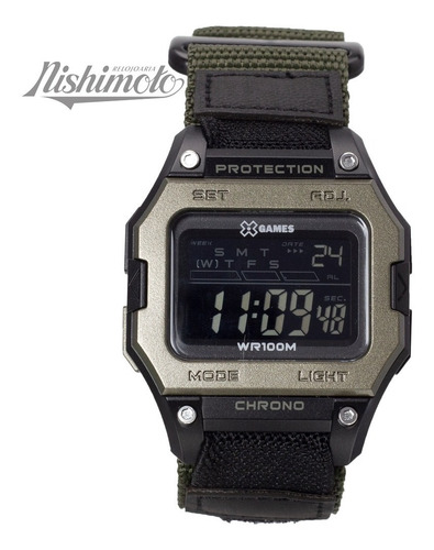 Relógio X-games Masculino Digital Xgppd139 Pxex Verde Preto