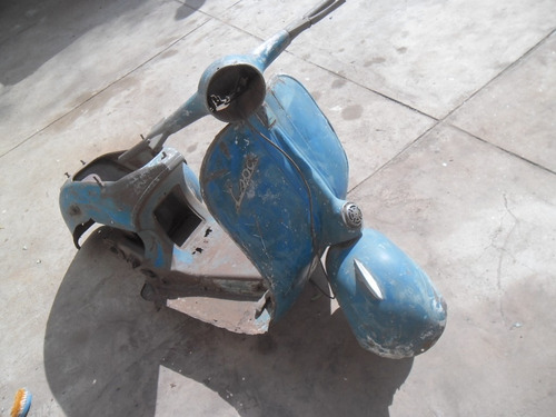 Vespa M3 1960 P/ Restaurar - Carcaça Com Documento Sem Motor
