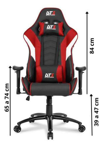 Cadeira Escritorio Confortável Dt3sports Elise Red Game Jogo