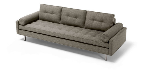 Sillon Sofa 3 Cuerpos Vioski Chicago Gris Claro / Kubus