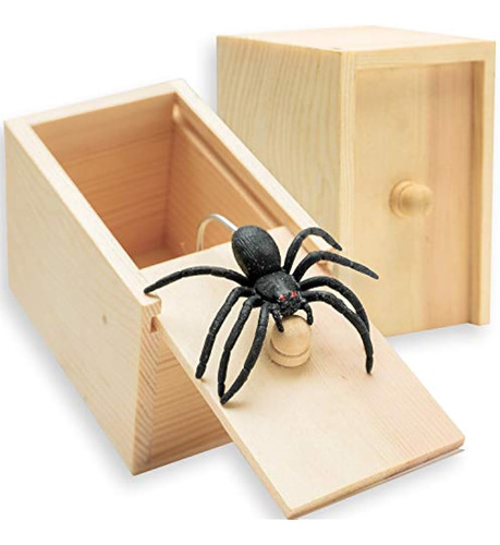 Ahzi Fun Spider Money Surprise Box, Rubber Spider Prank Box,