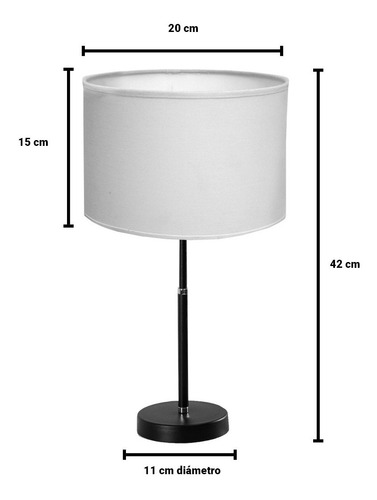 Imagen 3 de 10 de Combo Juego 2 Veladores Modernos Dormitorio Lampara E27 Led