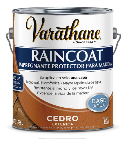 Raincoat Protector Madera Exterior Varathane X 1 Lt Colores