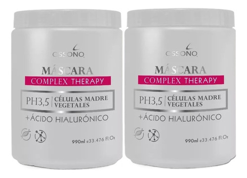 Combo Mascaras Ossono Complex Therapy Celulas Madre 990ml X2