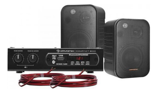 Kit Som Hayonik Compact 200 + Caixas Msb406 - 200w Rms
