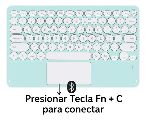 Teclado Con Touchpad, Inalámbrico Bluetooth