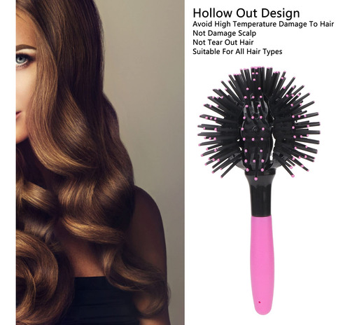 3d Bomb Curl Hair Brush, Peine De Pelo De Bola Redonda De