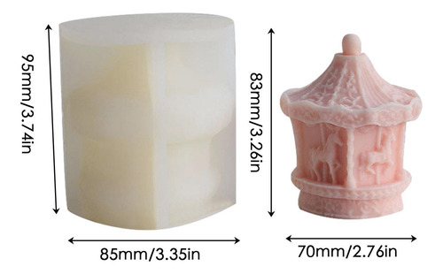 Molde De Vela De Carrusel 3d Moldes De Silicona De Carrusel