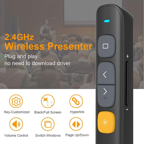 Clicker De Presentación Del Presentador Inalámbrico De Norwi