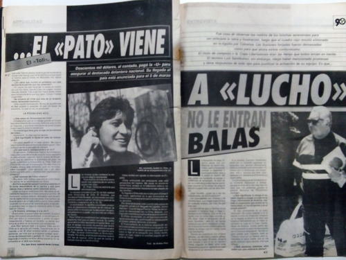Revista Minuto 90 -pato Yañez A Colo Colo Y S.w. A Primera (Usado)