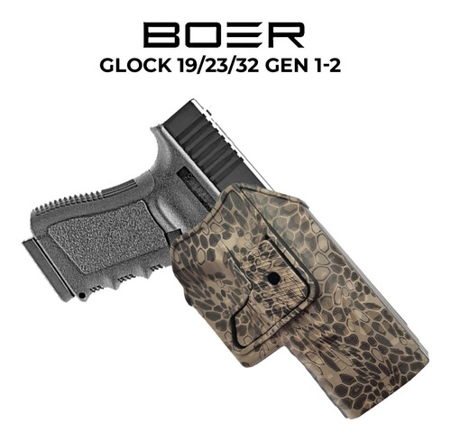 Imagen 3 de 10 de Funda Pistolera Boer Glock Porta Cargador Simp Porta Esposas