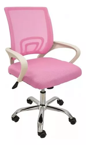 Silla Escritorio Oficina Juvenil Rosa