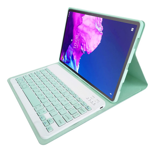 Funda Teclado Para Lenovo Tab Fhd Plus Soporte Delgada Verde