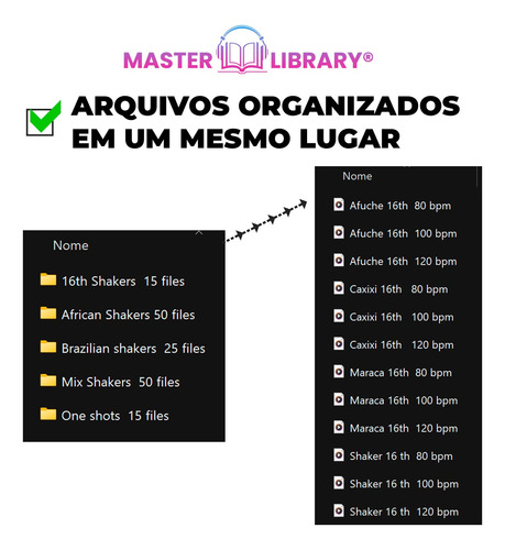 Biblioteca Shakers ( Chocalhos ) Loops Samples E One Shots