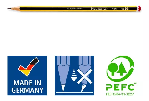STAEDTLER Argentina - ¿Ya conoces todas las graduaciones del lápiz negro  Noris ? 💛 Número 0: 2B 🖤 Número 1: B ❤️ Número 2: HB 💙 Número 3: H 💚  Número 4