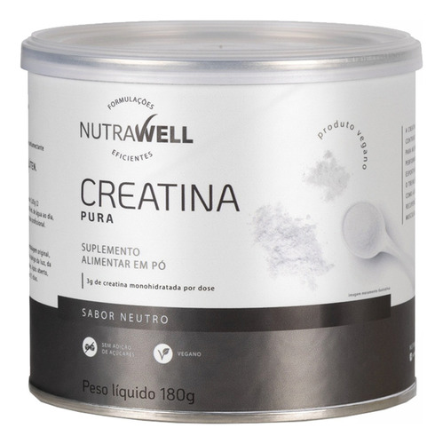 Creatina Monohidratada 100% Pura Nutrawell 180g