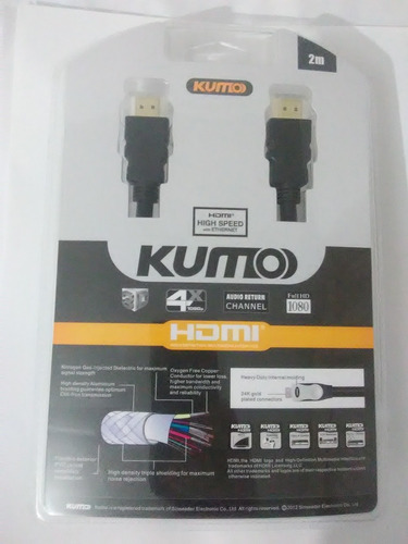 Cable Hdmi A Hdmi , 2 Metros , Nuevo