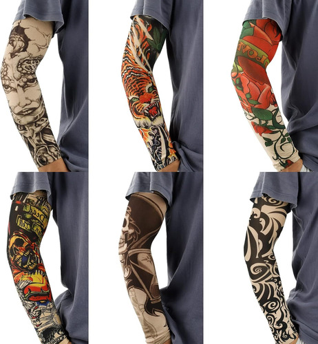 Mangas De Tatuaje Yariew Para Hombre, 12 Fundas De Brazo ...