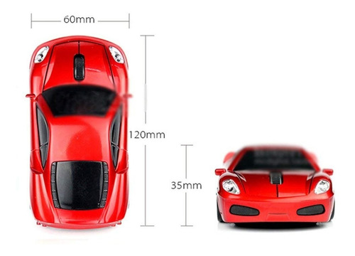 Imagen 5 de 5 de Mouse Gamer Mgbeauty Carro Deportivo 1600dpi Inalámbrico -ro