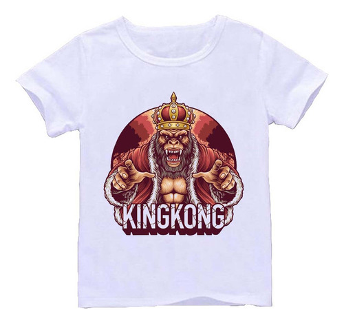 Remera Blanca Adultos King Kong R9