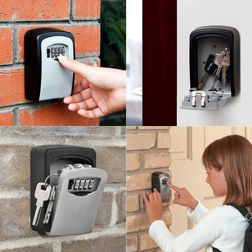 A Caja De Seguridad Con Llave, Combinación De 4 Dígitos