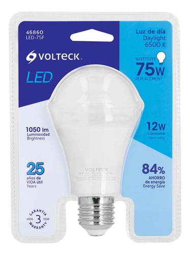 Lámpara Led A19 2w Luz De Día Volteck 46860 Luz De Día