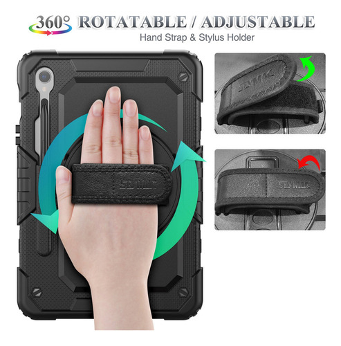 Seymac Capa Para Galaxy Tab S9 Fe 10.9 S9 11 Com Suporte
