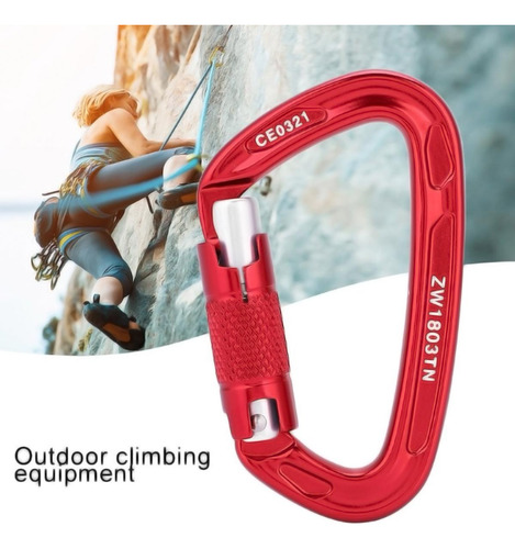 Gancho Escalada Seguro De Rosca, Mxtii-002, 2pzas, 24kn, For