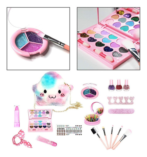 Kit De Maquillaje Infantil Con Bolsa De Maquillaje Linda