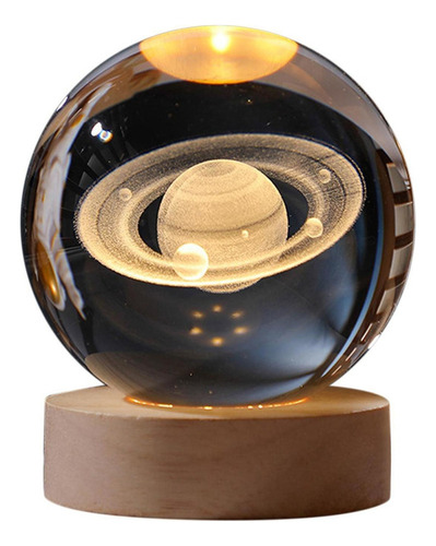 Luces Nocturnas De Bola De Cristal Planetario Satum