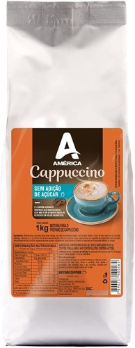 Capuccino Em Pó Solúvel América Zero Açúcar 1 Kg Máquina