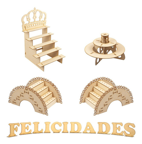 Muebles Para Mesa De Postres Y Dulces Xv Para Fiesta Kit C