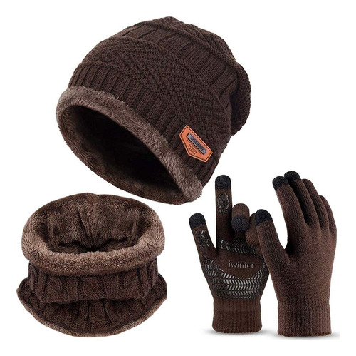 Guantes De Bufanda De Gorro Grueso De Lana Cálida Invierno