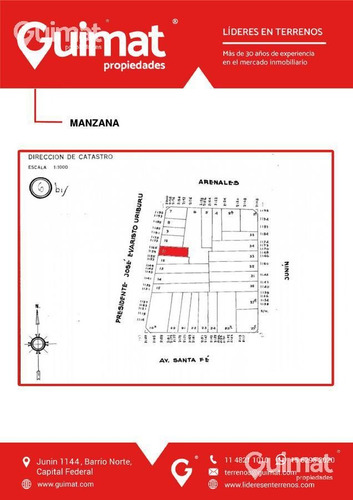 Imagen 9 de 11 de Uriburu Entre Arenales Y Santa Fe- Terreno En Venta! Recoleta