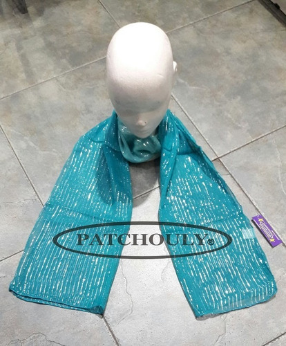 Imagen 7 de 7 de Pañuelo Algodón Y Lurex Bufanda Pashmina India Hindu Colores