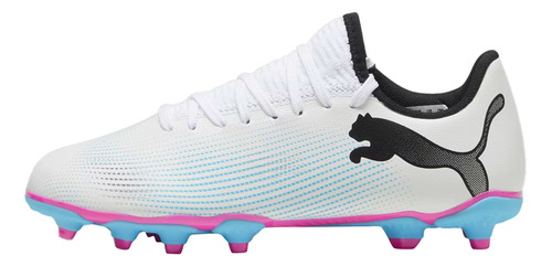 Zapatilla Fútbol Puma Future 7 Play Fg Junior Blanco/negro