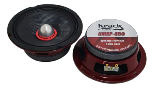 Par De Medios Rangos 6.5 Open Show Krack Audio Kevlar 320w Color Negro