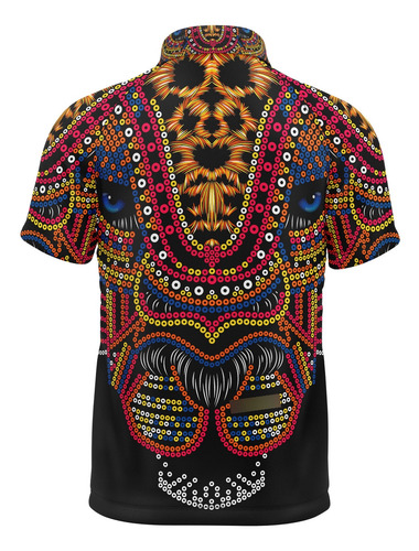 Playera Polo Doxe Jaguar Huichol Botones D0019