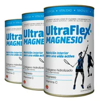 Comprar Pack 3 Ultraflex Magnesio Colágeno Hidrolizado En Polvo 420g Sabor Naranja