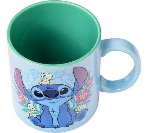Taza Cerámica Floral De Patos Lilo Y Stitch, Silver Buffalo