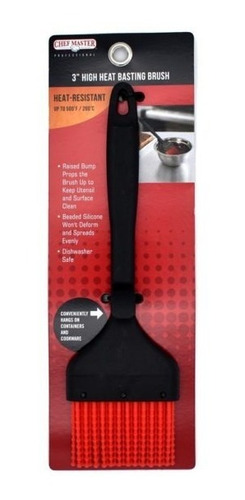 Brocha Marinadora Profesional Resistente Al Calor 7.5 Cm Color Negro