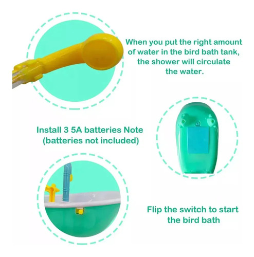 Pbf Ducha Automática For Pájaros Y Baño For Loros