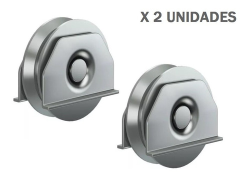 2 Ruedas Acero Porton Corredizo V 70 Mm C/ Soporte H Tuyu