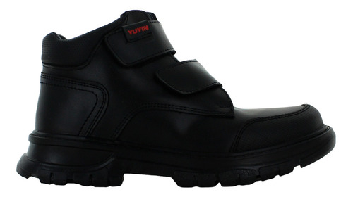 Yuyin Zapato Escolar Velcros Piel Negro Niño 81835