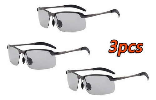 3× Gafas De Sol Polarizadas Fotocromáticas Para Hombre