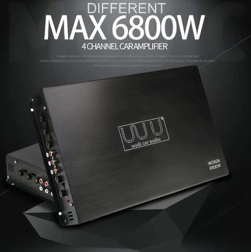 Amplificador De Audio De 6800w 4 Canales Para Auto