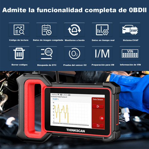 Escáner automotriz obd2 thinkcar thinkscan pluss7 para autos