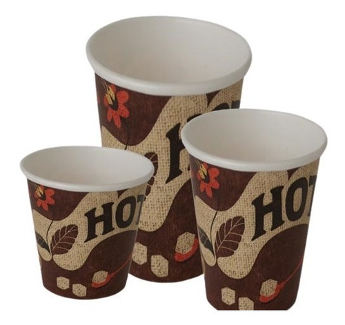 Vaso Descartable Polipapel Con Diseño 8oz (240cc) X 80